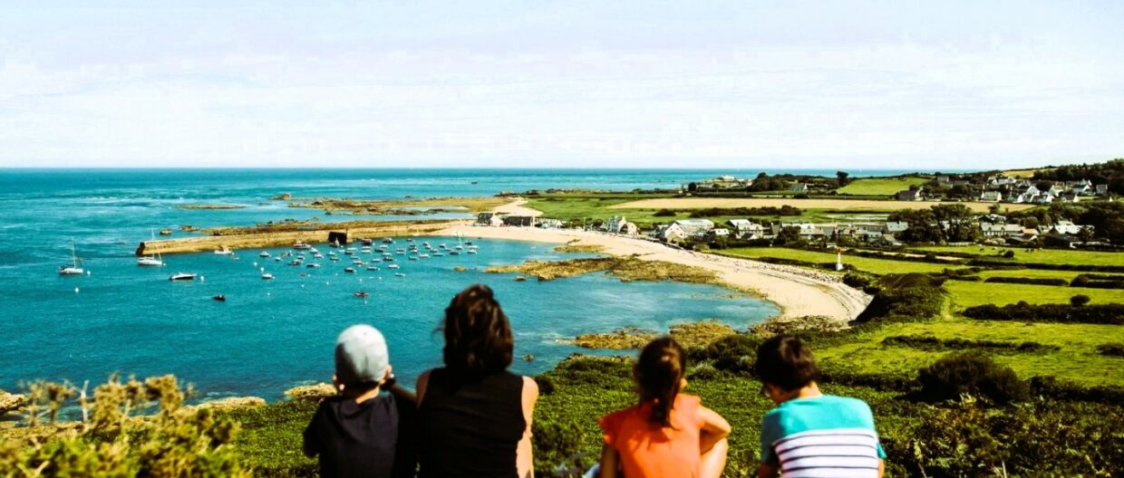 A Family of Four enjoying Cotentin View