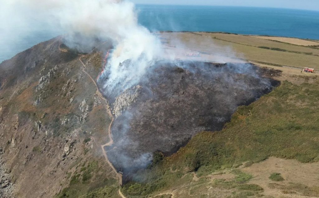 Incendie à Jobourg en août 2025