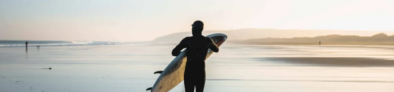 A surfer in Cotentin